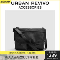 URBAN REVIVO 2024春季新款男士时尚大容量翻盖斜挎包UAMB40029