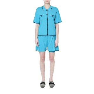 限尺码：I.T it集团旗下 b+ab女装针织两件套夏季时髦气质排扣短袖短裤
