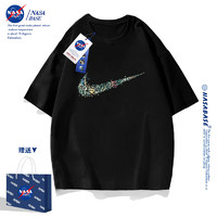 乐蛰 NASA联名潮牌短袖t恤男夏季2024新款纯棉宽松休闲青少年学生体恤