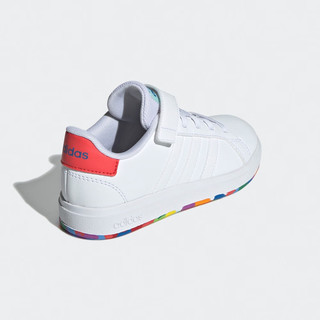 adidas GRAND COURT 2.0休闲运动鞋小白鞋男小童阿迪达斯轻运动 白色/红色 30(180mm)