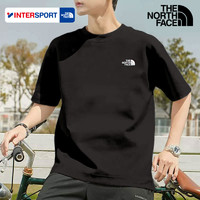 北面 速干短袖男2024夏季新款黑色健身服休闲半袖上衣户外运动T恤