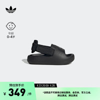 adidas ADIFOM ADILETTE经典魔术贴厚底凉鞋男婴童阿迪达斯三叶草 黑色 26.5码