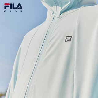 FILA【抗紫外线UPF50+】斐乐童装2024夏小童连帽外套男女童防晒服 冰晶蓝-LB 165cm