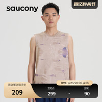 Saucony索康尼官方正品运动男子无袖休闲潮流T恤透气时尚宽松