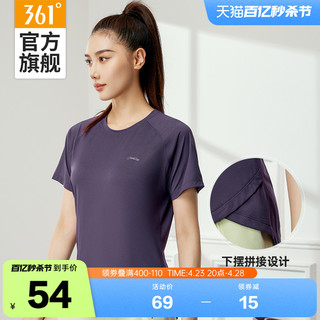 361° 361运动t恤女2024夏季新款速干透气健身运动短袖女士瑜伽运动服