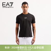 阿玛尼EMPORIO ARMANI24春夏EA7男装短袖圆领印花运动T恤