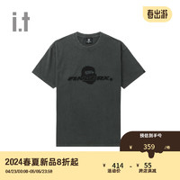 fingercroxx it 男装春夏时尚字母图案圆领短袖T恤00508YM GYD/深灰色 M