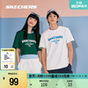 SKECHERS 斯凯奇 短袖情侣款2024男女速干运动T恤美式黑色圆领上衣