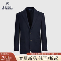 布克兄弟（BrooksBrothers）男士24春夏平驳领绵羊毛西装外套 4004-藏青色 42RG