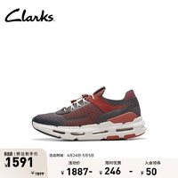 Clarks其乐自然X系列男鞋24跑鞋潮流舒适透气轻量缓震运动鞋 深灰色 261761647 42