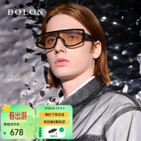 暴龙（BOLON）眼镜王鹤棣同款潮流飞行员大框太阳镜墨镜男女 BL5079A16 A16-黑橘色(非偏光)