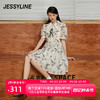 Jessy·Line 杰茜莱时尚印花修身连衣裙女高级感夏季新款显瘦a字裙子jessyline