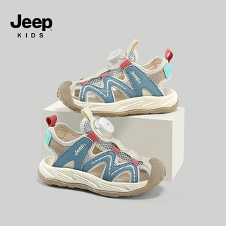 Jeep 吉普 儿童运动凉鞋-24SSA891 蓝灰色  灰蓝 2