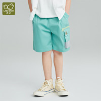 拉比（Labi Baby）童装男童裤子儿童短裤舒适透气立体大口袋工装裤夏季薄 绿色 120