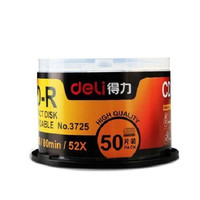 deli 得力 包邮得力3724刻录光盘DVD-R可记录式空白光碟片4.7GB A级原料50片