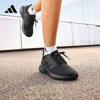 adidas 阿迪达斯 EQ19 RUN随心畅跑舒适跑步运动鞋女阿迪达斯官方H02046 黑 38(235mm)