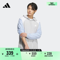 adidas 阿迪达斯 情侣凉感UPF50+休闲连帽外套防晒衣男女夏季adidas阿迪达斯轻运动