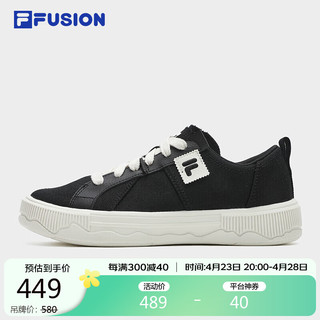 FILA 斐乐 FUSION斐乐潮牌女鞋POP III滑板生活鞋2024夏休闲帆布鞋