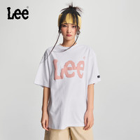 Lee24春夏舒适圆领Logo男女同款短袖T恤LUT0077333RX 白色（尺码偏大，拍小一码） M