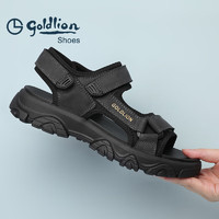 金利来（goldlion）凉鞋男24夏季透气户外鞋舒适轻便沙滩鞋G542420317TRF碳灰色43 炭灰色