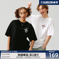 BEASTER 龙系列印花T恤夏新款纯棉重磅210g情侣上衣