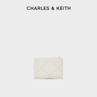 CHARLES & KEITH CHARLES&KEITH24夏季新款CK6-10681128绗缝菱格多卡位短款钱包女