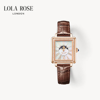 LOLA ROSE 月相小棕表月相机芯方型手表女士手表