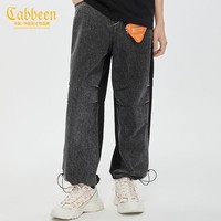 百亿补贴：Cabbeen 卡宾 商场同款卡宾黑色牛仔长裤3211116019潮流工装K