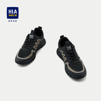 HLA 海澜之家 舒适休闲布鞋2024新款时尚耐穿系带撞色活力男鞋