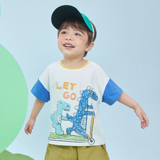 BALIPIG 巴厘小猪 婴儿短袖T恤夏季薄款儿童超萌可爱男童衣 奶昔绿 90cm