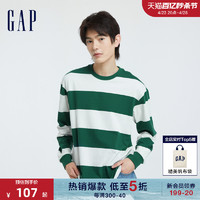 Gap 盖璞 男女装春秋纯棉舒适宽松运动圆领长袖T恤情侣装休闲上衣810493