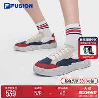 FILA 斐乐 FUSION斐乐潮牌男鞋POP II滑板生活鞋2024夏新款休闲帆布鞋