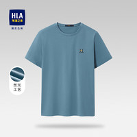 HLA 海澜之家 短袖 顺滑蜜蜂小标T恤 HNTBJ2U193A 中绿K3 170/88A/M