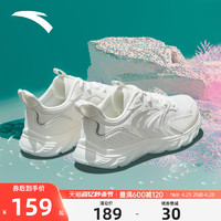 ANTA 安踏 运动鞋女款小白鞋女2024新款夏季网面透气女鞋白色休闲跑步鞋