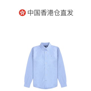 香港Tommy Hilfiger男士衬衫长袖左胸小logo单排扣领扣休闲
