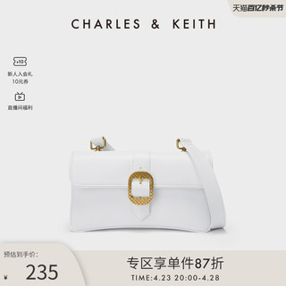 CHARLES & KEITH CHARLES&KEITH春季女包CK2-20782046简约宽肩带单肩小方包女包