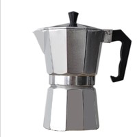 SHU YA 书雅 意式铝合金摩卡壶 铝制八角摩卡咖啡壶 电热摩卡咖啡机 铝150毫升+电炉
