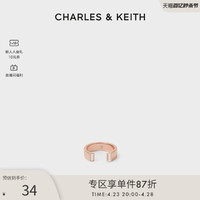 CHARLES & KEITH CHARLES&KEITH;秋冬配饰CK5-32120245半宝石女士简约个性开口戒指