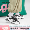SKECHERS 斯凯奇 女子气泡熊猫鞋老爹鞋149983 白色/黑色/WBK 39