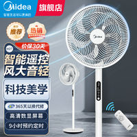 百亿补贴：Midea 美的 电风扇落地式落地扇家用小型电扇大风力强风智能遥控SAG30PR