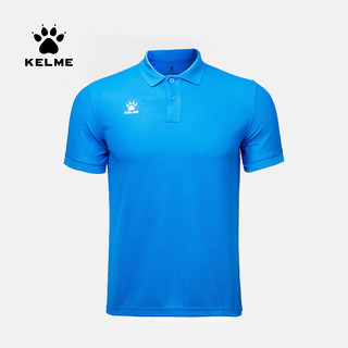 KELME 卡尔美 运动T恤速干足球训练POLO衫男女翻领短袖儿童定制队服