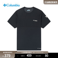 哥伦比亚 户外24春夏新品男子钛金系列吸湿降温运动短袖T恤AE5849