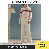 URBAN REVIVO UR2024春季女装都市休闲简约百搭直筒牛仔长裤UWU640007 卡其 XXS