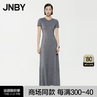 JNBY24夏连衣裙复古圆领短袖5O4G13630 011/炭黑 S