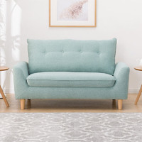 NITORI宜得利家居 家具 沙发客厅卧室可折叠布艺沙发 绿色