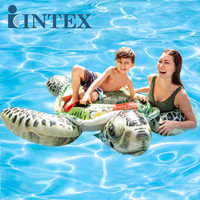 INTEX 57555写实大海龟充气坐骑小孩游泳充气小孩玩具礼物水上加厚浮排
