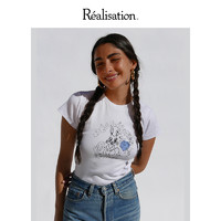 Réalisation RealisationParT恤兔子印花The Bunny Tee in Blue Heart
