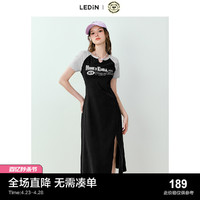 LEDIN 乐町 插肩短袖连衣裙