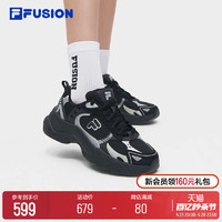 FILA 斐乐 FUSION斐乐潮牌女鞋UNIQUE复古潮鞋2024春新款跑步鞋休闲鞋