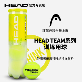 HEAD 海德 网球ball比赛训练用球单人练习训练专业TEAM无压有压网球